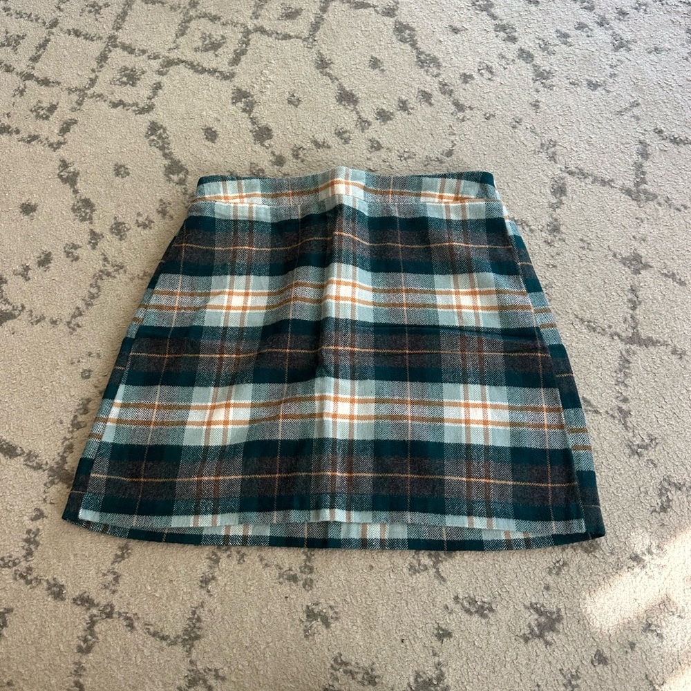 American Eagle Outfitters Plaid Skirt - Green and Brown